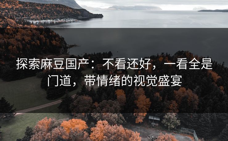 探索麻豆国产：不看还好，一看全是门道，带情绪的视觉盛宴